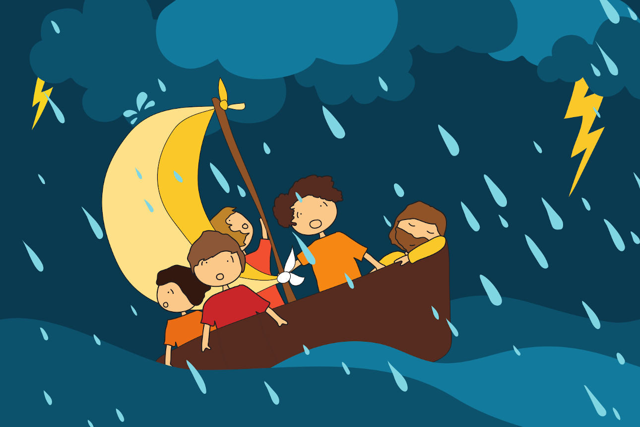 Jésus et la tempête