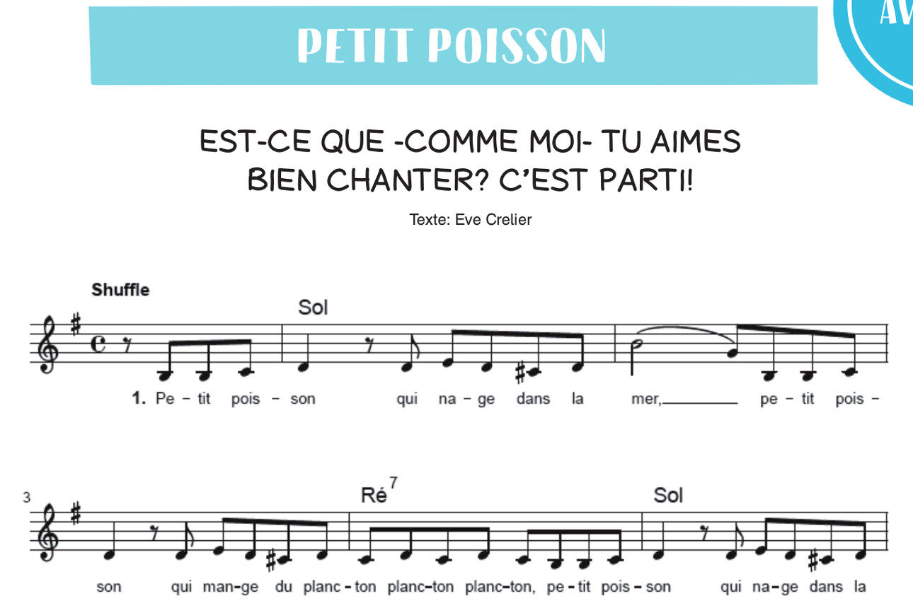 Chant, petit poisson