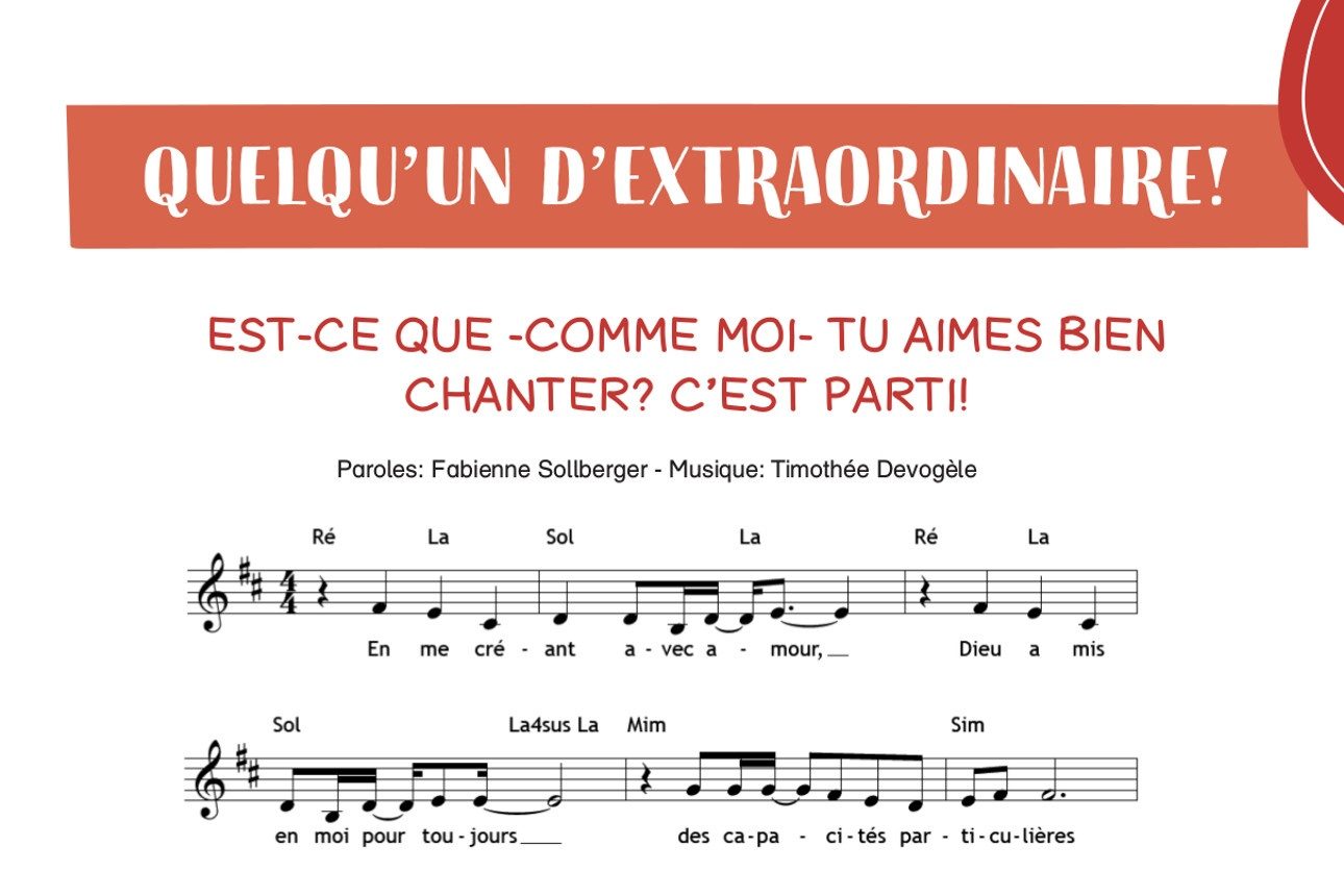 Chant "Quelqu'un d'extraordinaire"